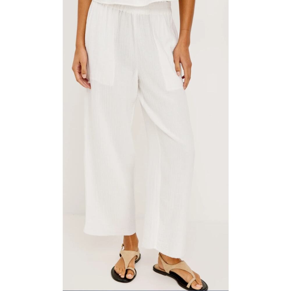 RAILS INTERNATIONAL WMNS XSMALL ORGANIC COTTON PANT WHITE THE ECO COLLECTION NEW